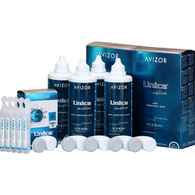 Avizor Unica Sensitive (4x350ml) - Pack Ahorro 6 meses