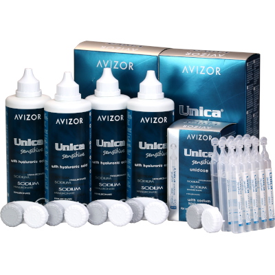 Avizor Unica Sensitive (4x350ml) - Pack Ahorro 6 meses