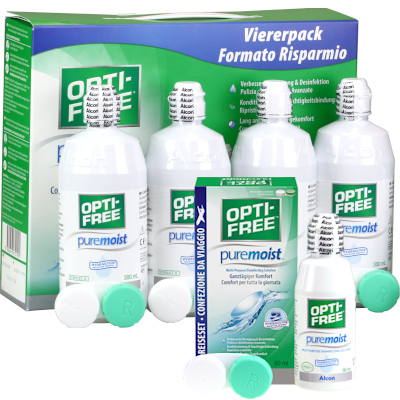 Opti-Free PureMoist Pack Ahorro (4 x 300ml)