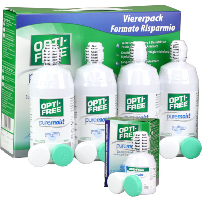 Opti-Free PureMoist Pack Ahorro (4 x 300ml)